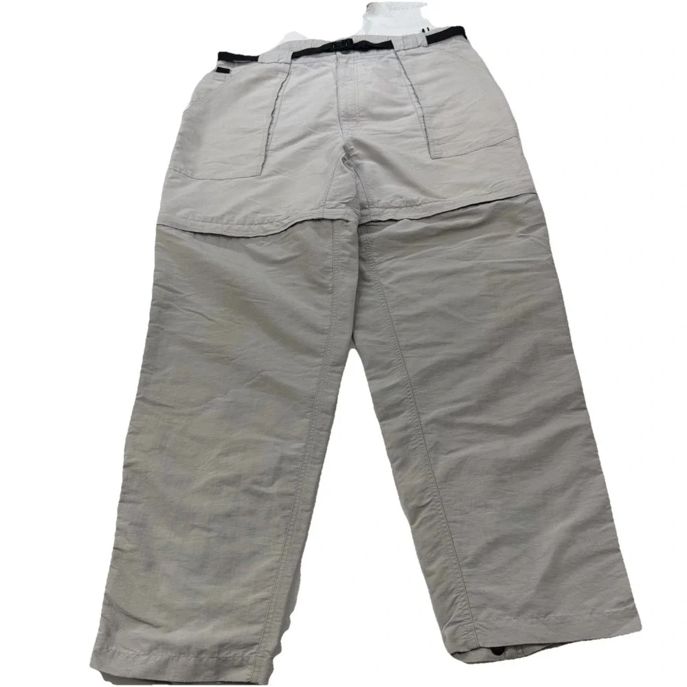 The‎ North Face Convertible Zip Off Hiking Pants Men XL Belted Gray Nylon